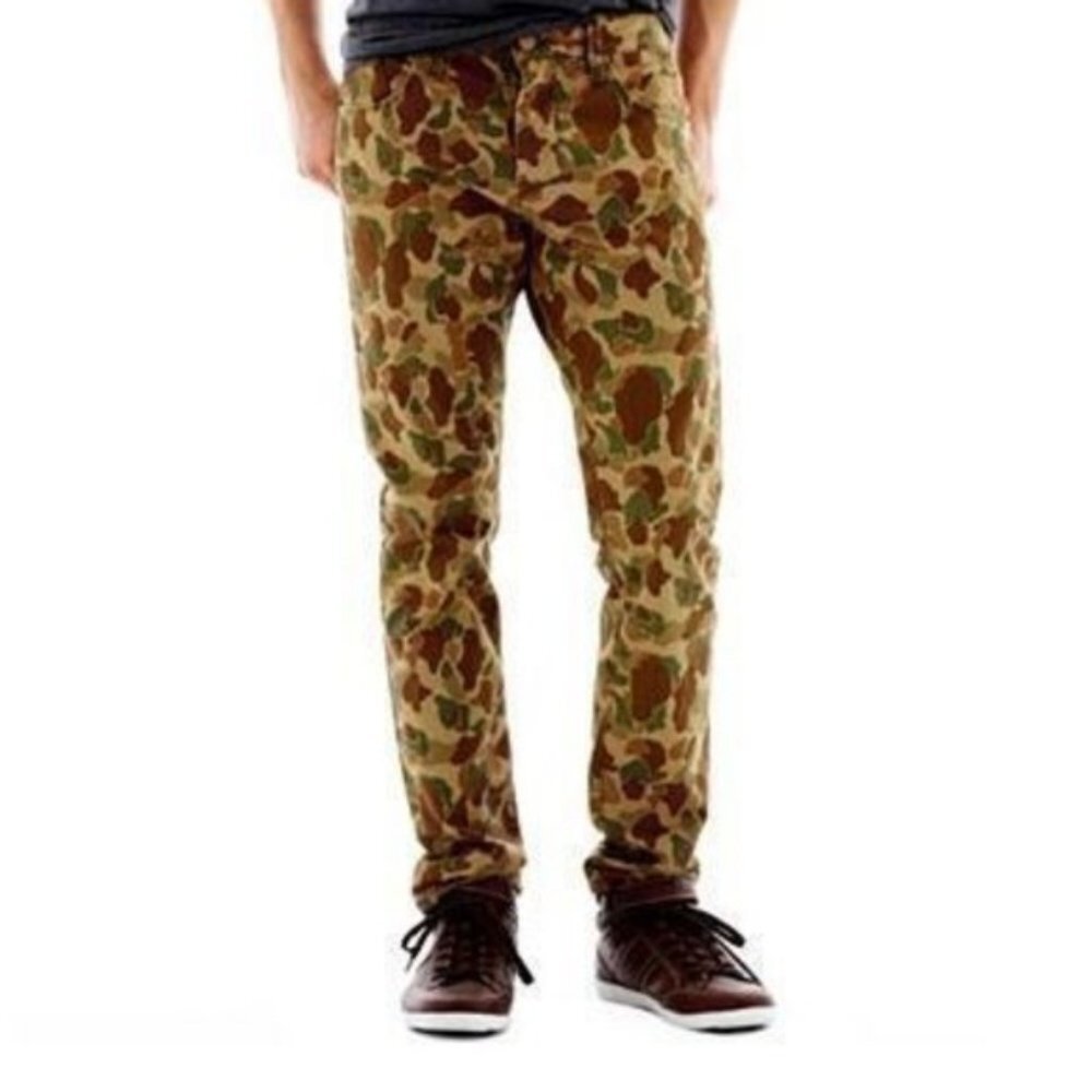 William Rast Camo Taper Jeans Button Fly Pant